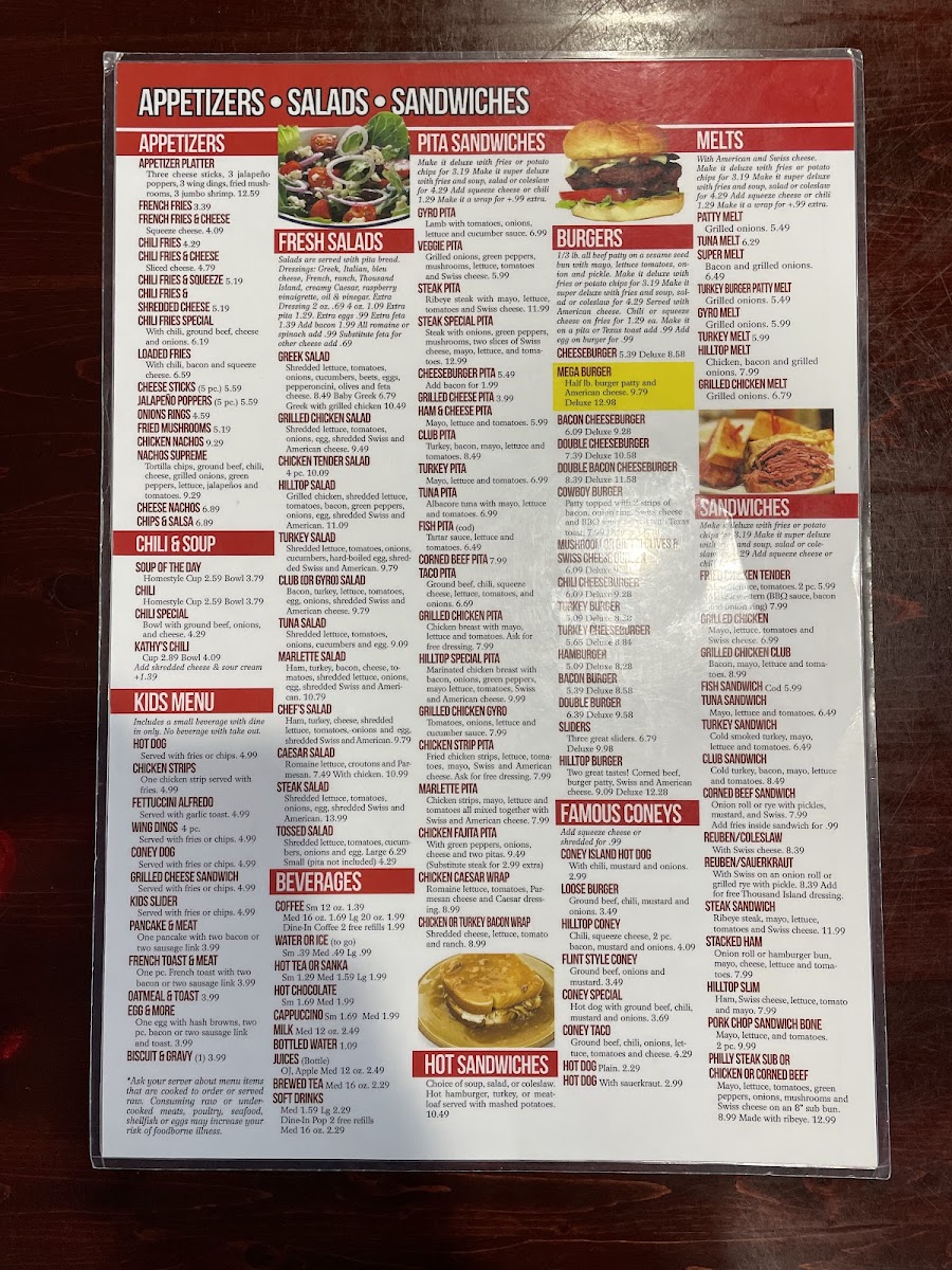 Hilltop Coney Diner Menu - Image 3